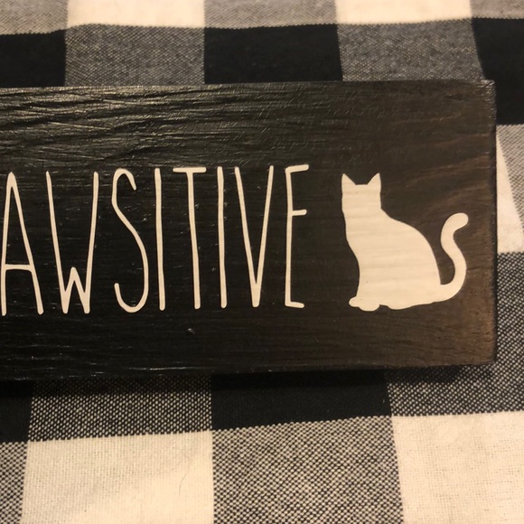 Think Pawsitive Cat wood sign - Picture 4 of 5